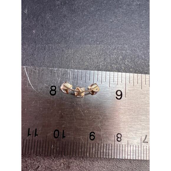 10k Yellow Gold CZ Earrings 2.45ctw - Picture 7 of 14